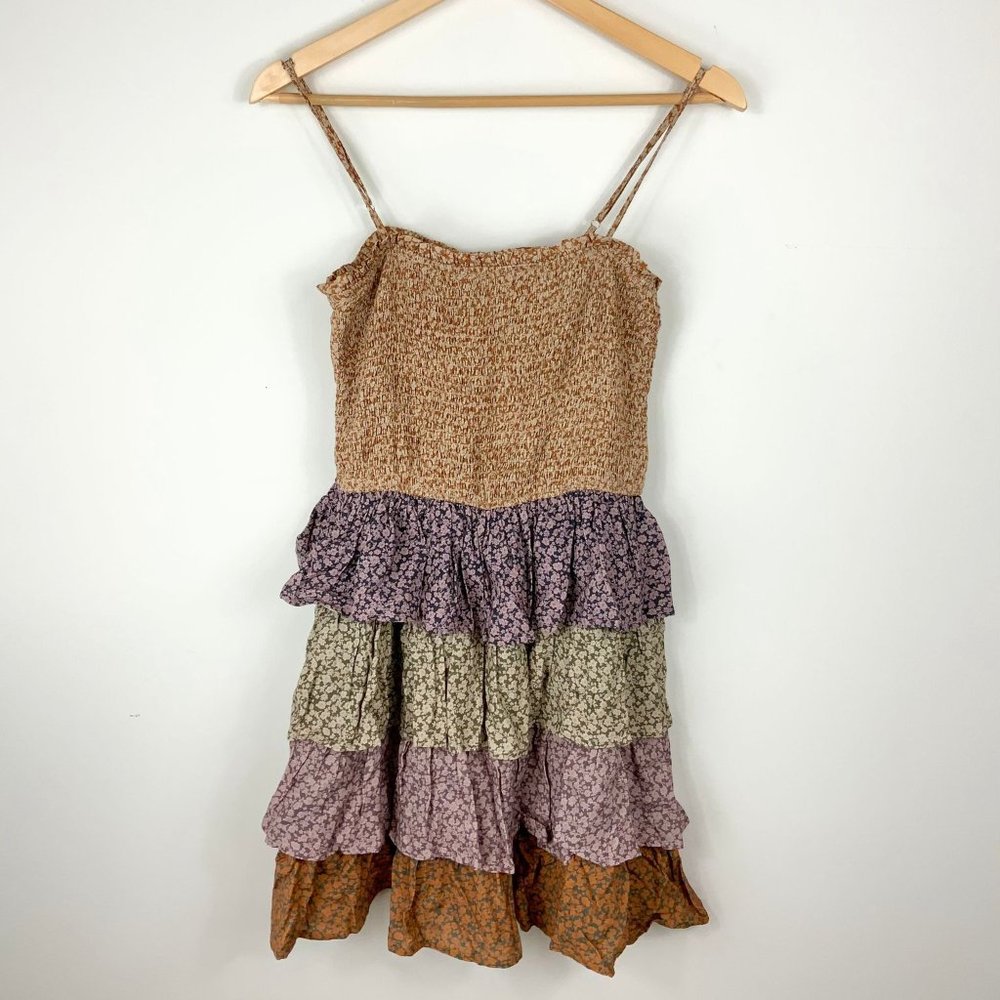 Tiered Smocked Floral Dress